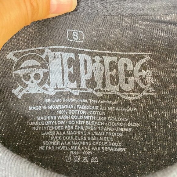 One Piece Anime Men's Black Short Sleeve Graphic Print Crew Neck T-Shirt SZ S L - Picture 3 of 9